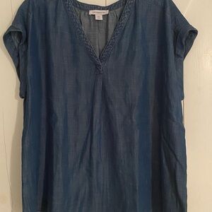 Liz Claiborne Blue Relaxed Blouse